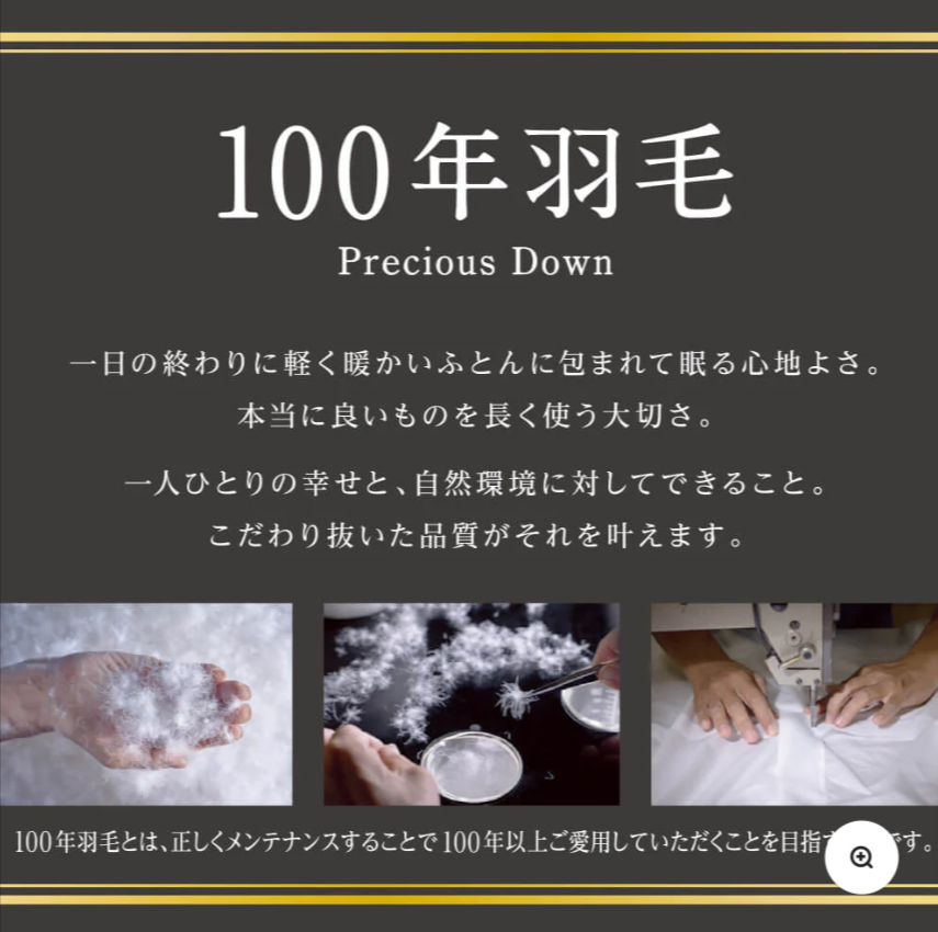 -昭和西川-100年羽毛］羽毛合掛けふとん-日本製カナダ産アークティックホワイトグース95％-ソリッド360-–-西川ストア公式本店 (2)